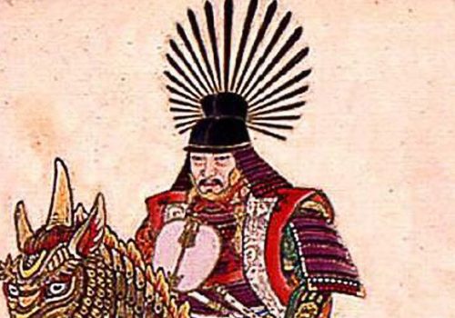 Toyotomi Hideyoshi on horse