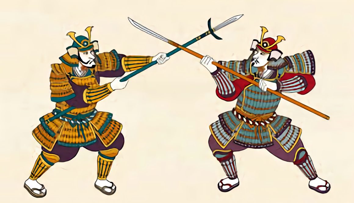 feudal japan warriors fighting