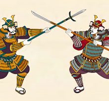 feudal japan warriors fighting