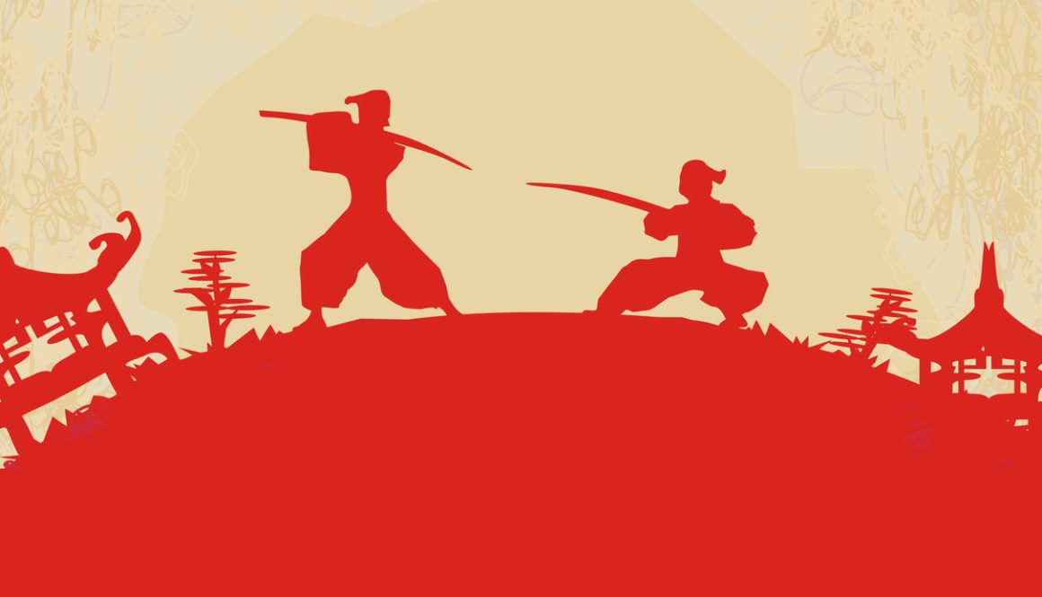 samurai-silhouette-in-asian-landscape featured