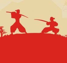 samurai-silhouette-in-asian-landscape featured