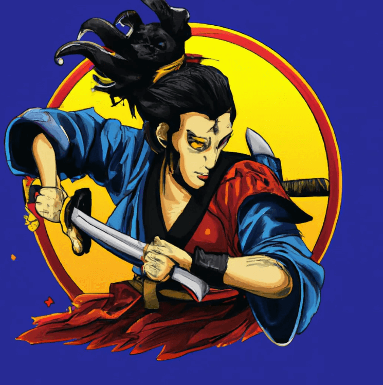 samurai-in-blue-red-suit