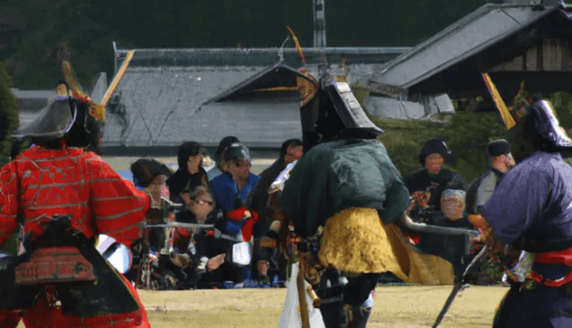 samurai-battle with spectators