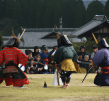 samurai-battle with spectators