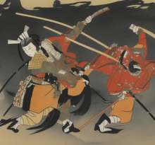 samurai-fighting-painting