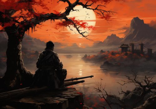 edo-sunset-with-samurai-cherry-blossoms-1