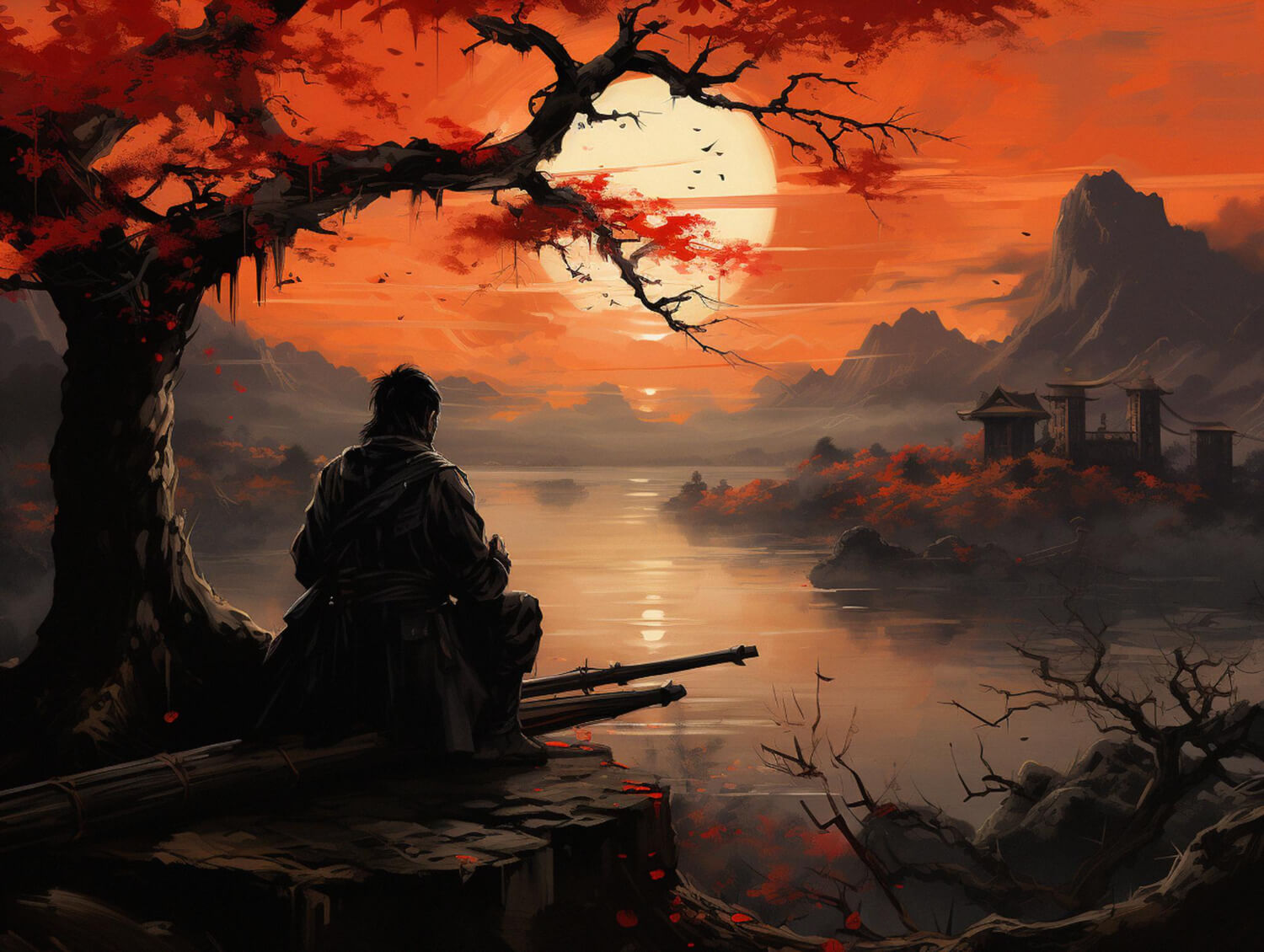 edo-sunset-with-samurai-cherry-blossoms-1